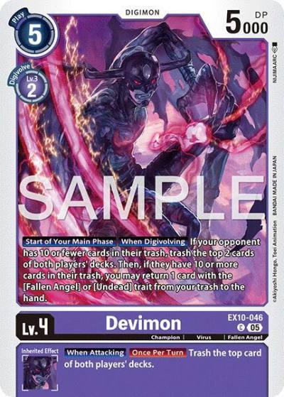 Devimon EX10-046 C Sinister Order Digimon card