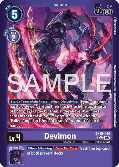 Devimon Limited Foil EX10-046 C Sinister Order Digimon card