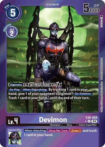 Devimon Limited Foil EX8-059 U Chain of Liberation Digimon card