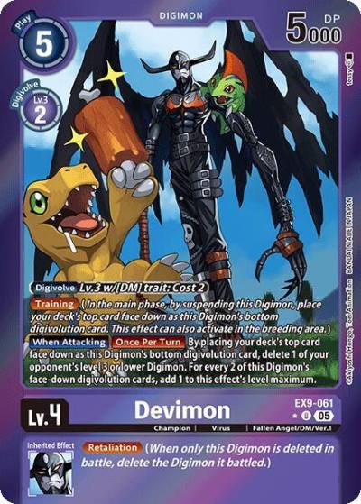 Devimon Limited Foil EX9-061 U Versus Monsters Digimon card