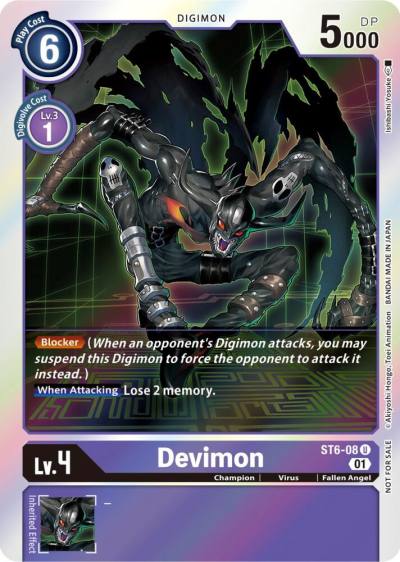 Devimon Official Tournament Pack Vol 7 ST6-08 U Starter Deck 06: Venomous Violet Digimon card