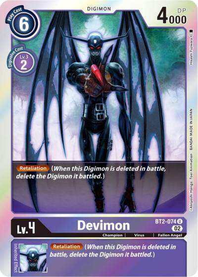 Devimon Resurgence Booster Reprint BT2-074 U Resurgence Booster Digimon card