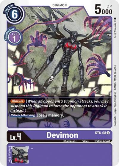 Devimon ST6-08 U Starter Deck 06: Venomous Violet Digimon card