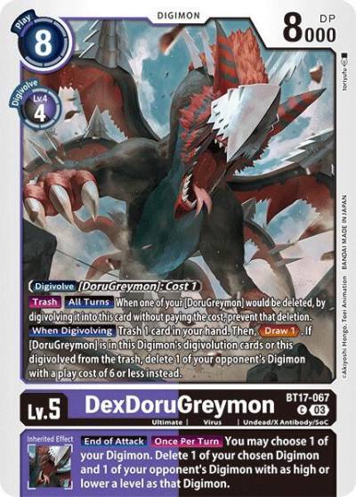 DexDoruGreymon BT17-067 C Secret Crisis Digimon card