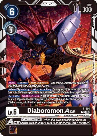 Diaboromon ACE 3rd Anniversary Survey Pack P-114 P Digimon Promotion Cards Digimon card