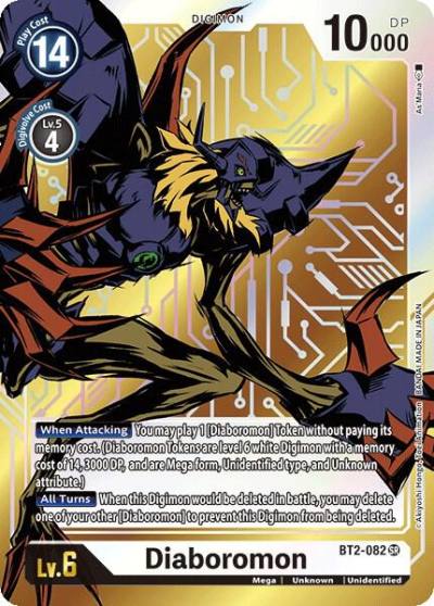 Diaboromon Alternate Art BT2-082 SR Release Special Booster 1.0 Digimon card