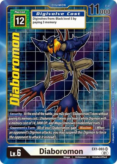 Diaboromon Alternate Art EX1-065 SR Classic Collection Digimon card