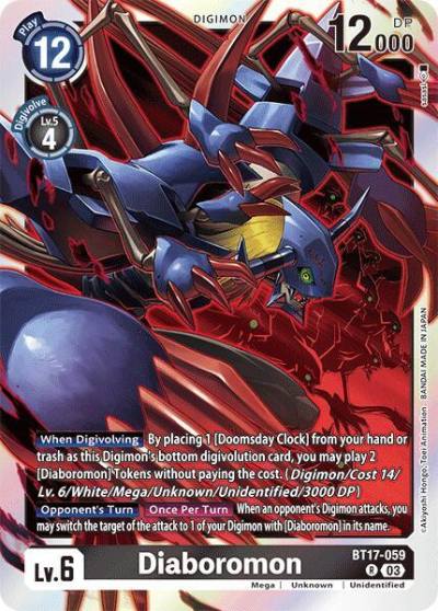 Diaboromon BT17-059 R Secret Crisis Digimon card