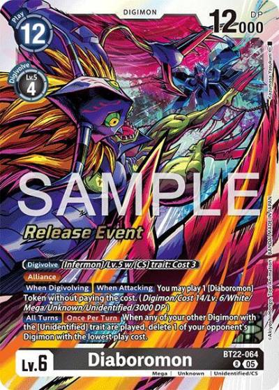 Diaboromon BT22-064 R Cyber Eden Release Event Cards Digimon card