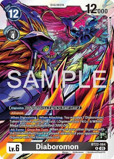 Diaboromon BT22-064 R Cyber Eden Digimon card