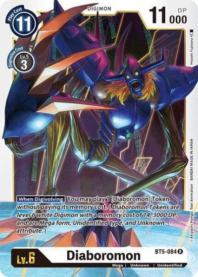 Diaboromon BT5-084 R Battle of Omni Digimon card