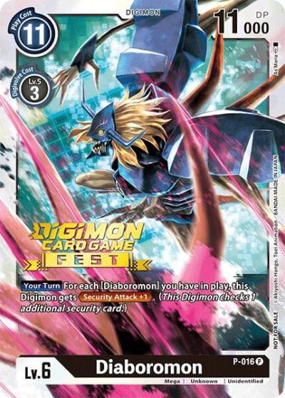 Diaboromon Digimon Card Game Fest 2022 P-016 P Digimon Promotion Cards Digimon card