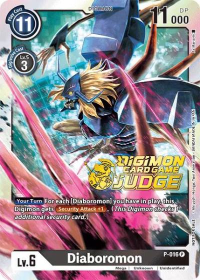Diaboromon Judge Pack 1 P-016 P Digimon Promotion Cards Digimon card