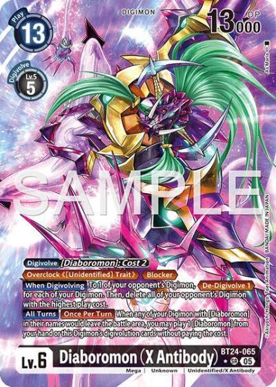 Diaboromon X Antibody Alternate Art BT24-065 SR Time Stranger Digimon card