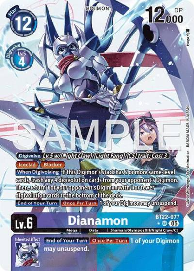 Dianamon Alternate Art BT22-077 SR Cyber Eden Digimon card