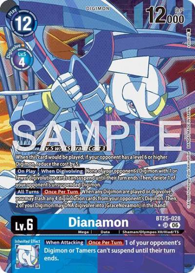 Dianamon Alternate Art BT25-028 SR Dual Revolution Digimon card