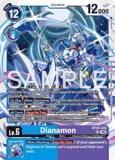 Dianamon BT25-028 SR Dual Revolution Digimon card