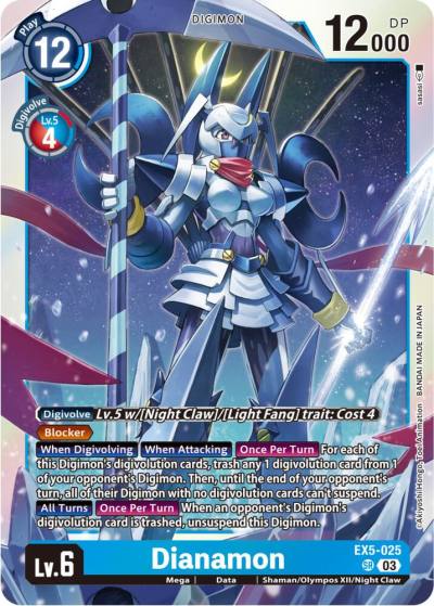 Dianamon EX5-025 SR Animal Colosseum Digimon card