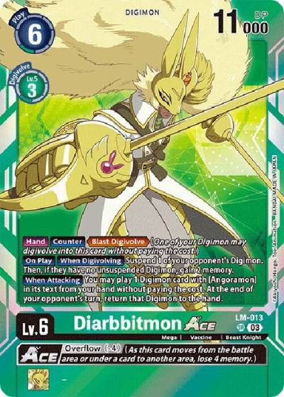 Diarbbitmon ACE English Exclusive LM-013 SR Exceed Apocalypse Digimon card