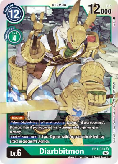 Diarbbitmon RB1-025 SR Resurgence Booster Digimon card