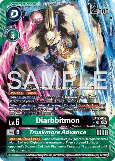 Diarbbitmon // Truskmore Advance Alternate Art EX12-052 SR Digital World Shambala Digimon card