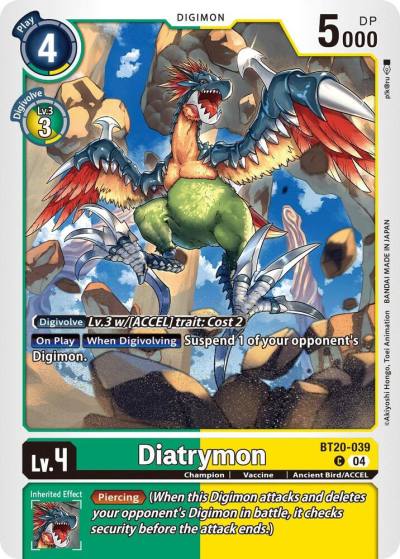 Diatrymon BT20-039 C Release Special Booster 2.5 Digimon card