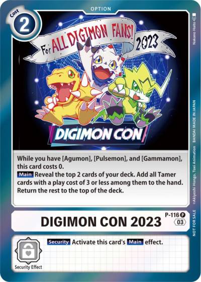 Digimon Con 2023 Official Tournament Pack Vol11 P-116 P Digimon Promotion Cards Digimon card
