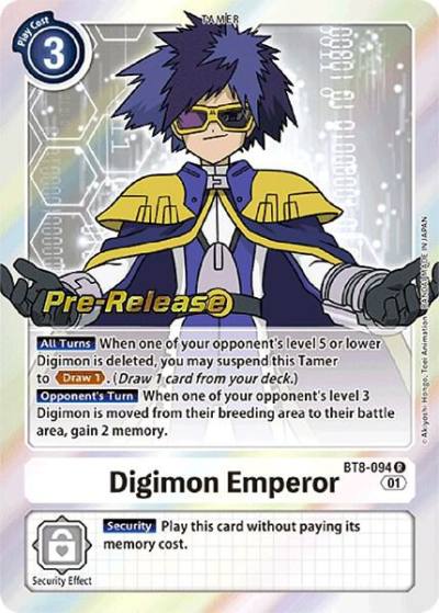 Digimon Emperor BT8-094 R New Awakening Pre-Release Cards Digimon card