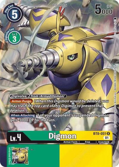 Digmon Alternate Art BT8-051 R New Awakening Digimon card