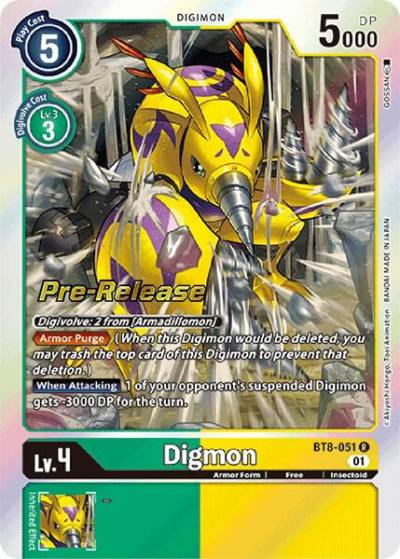 Digmon BT8-051 R New Awakening Pre-Release Cards Digimon card