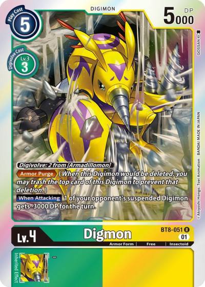 Digmon BT8-051 R New Awakening Digimon card