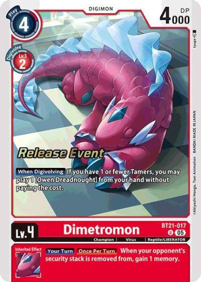 Dimetromon BT21-017 U World Convergence Release Event Cards Digimon card