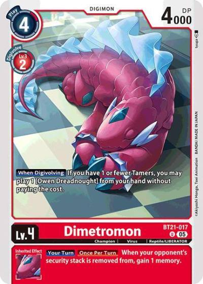 Dimetromon BT21-017 U World Convergence Digimon card