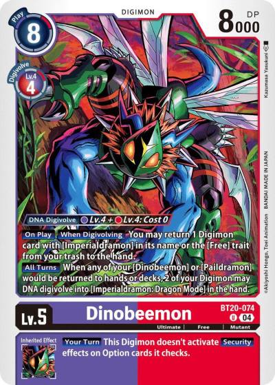 Dinobeemon BT20-074 U Release Special Booster 2.5 Digimon card