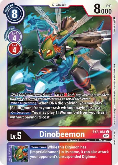 Dinobeemon Box Topper EX3-061 U Draconic Roar Digimon card
