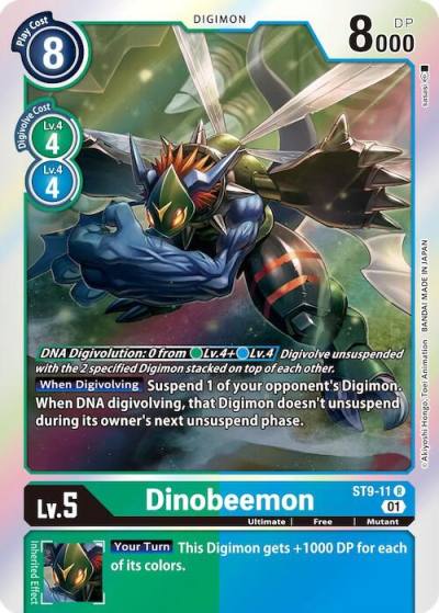 Dinobeemon ST9-11 R Starter Deck 09: Ultimate Ancient Dragon Digimon card