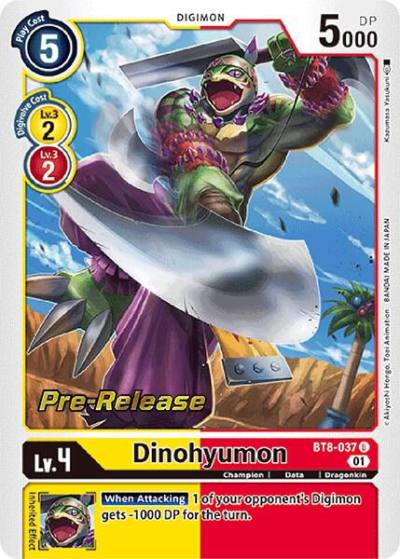 Dinohyumon BT8-037 U New Awakening Pre-Release Cards Digimon card