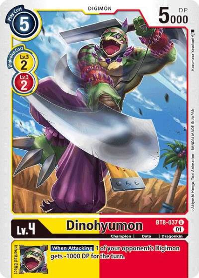 Dinohyumon BT8-037 U New Awakening Digimon card