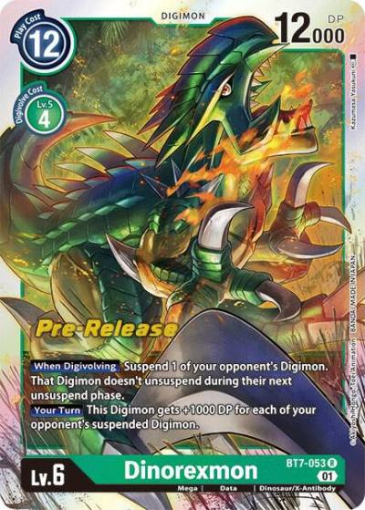 Dinorexmon BT7-053 R Next Adventure Pre-Release Cards Digimon card