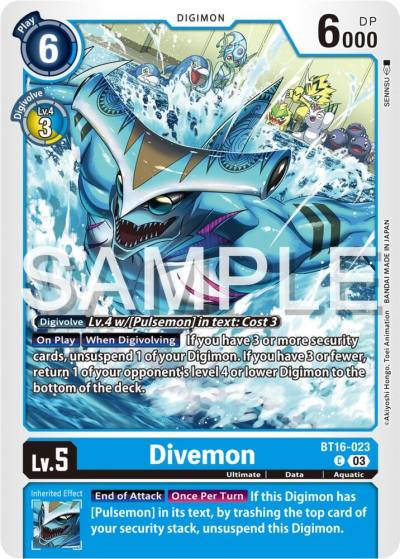 Divemon BT16-023 C Beginning Observer Digimon card