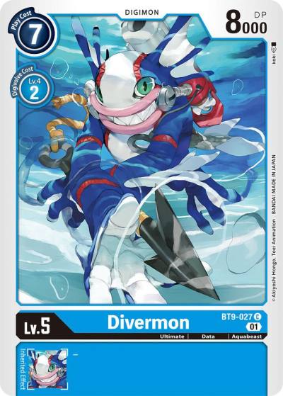 Divermon BT9-027 C X Record Digimon card