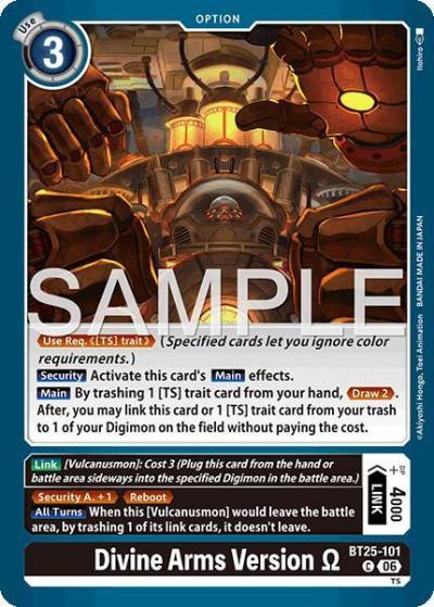 Divine Arms Version BT25-101 C Dual Revolution Digimon card
