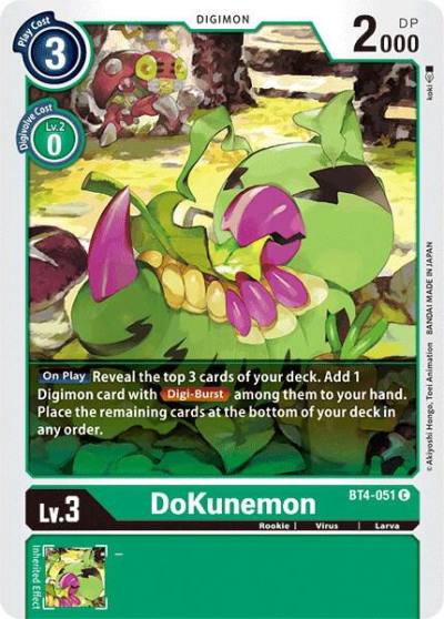 DoKunemon BT4-051 C Great Legend Digimon card