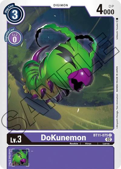 DoKunemon Foil BT11-075 C Dimensional Phase Digimon card