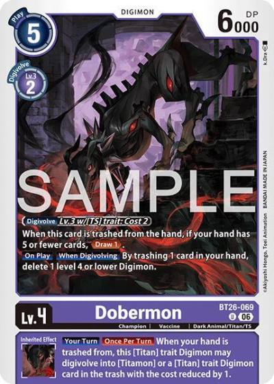 Dobermon BT26-069 U Timeless Bonds Digimon card