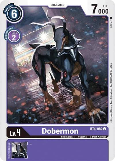 Dobermon BT4-082 U Great Legend Digimon card