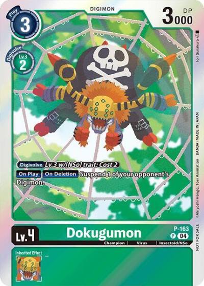 Dokugumon Chain of Liberation Upgrade Pack P-163 P Digimon Promotion Cards Digimon card
