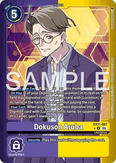 Dokuson Aruba (Limited Foil) EX11-067 U Dawn of Liberator Digimon card