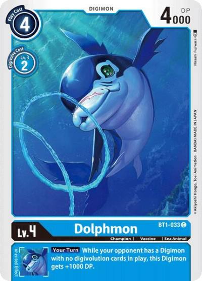 Dolphmon BT1-033 C Release Special Booster 1.0 Digimon card