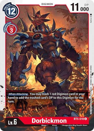 Dorbickmon BT5-018 C Battle of Omni Digimon card